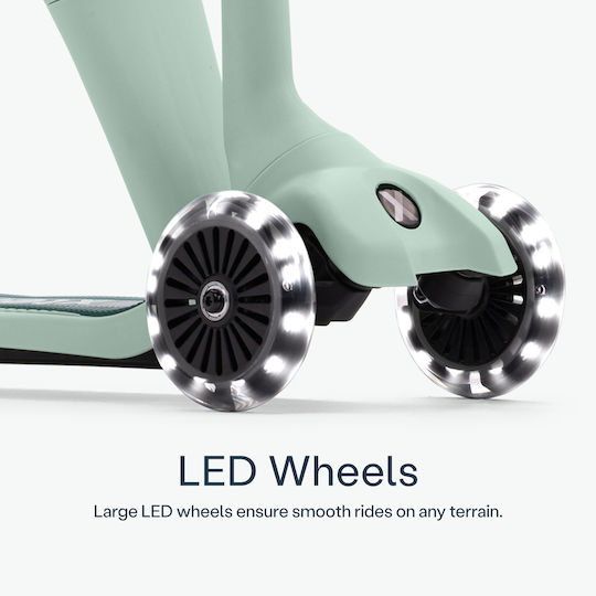 SmarTrike Παιδικό Πατίνι Αναδιπλούμενο Xtend LED Mini Ride Τρίτροχο με Κάθισμα για 9+ Ετών Πράσινο 2501304