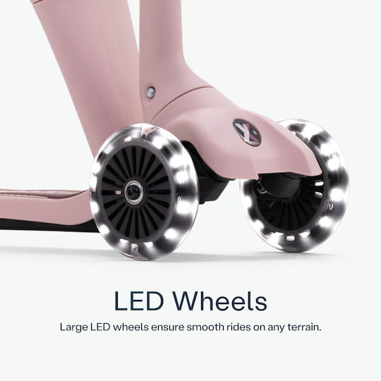 SmarTrike Kids Scooter Foldable Xtend LED Mini Ride 3-Wheel with Seat for 9+ Years Pink 2501302