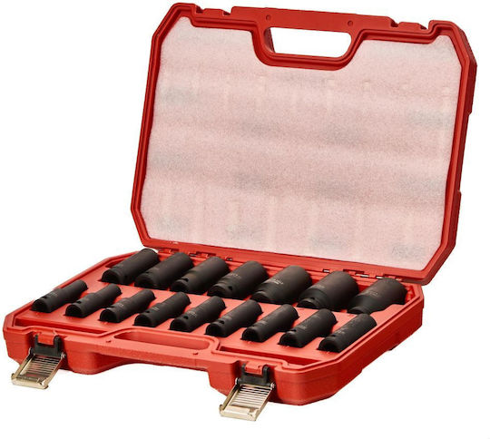 Kraft & Dele Căpăcei Pneumatic - Pneumatic cu Patrat de Prindere 1/2" Set 16buc