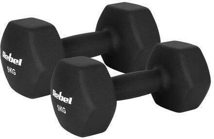 Rebel Set Haltere Hexagonale din Neopren 2 x 9kg
