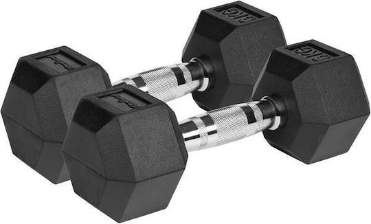 Rebel Hexagonal Rubber Dumbbell Set 2 x 6kg