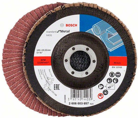 Bosch Bosch Flap Disc 125mm X431 P 80 Standard Metal Convex