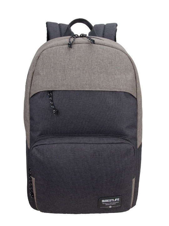 Bestlife Alpha Backpack 46x30x20cm 15.6 Inch Laptop Compartment Navy Grey