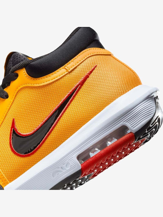 LeBron Witness 8 High Basketball Shoes Del Sol Metallic Silver Comet Red Black