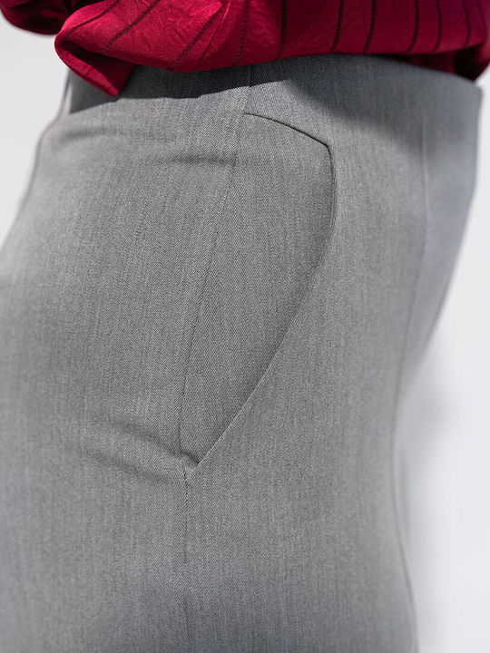 Maggy Damen-Hose in Palazzo Passform Grau