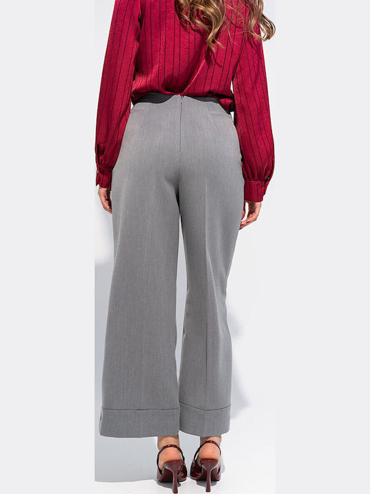 Maggy Damen-Hose in Palazzo Passform Grau