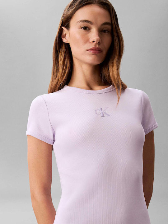 Summer Mini Knitted Lilac Dress