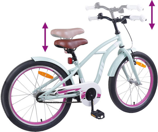 vidaXL 18" Детски Градски Велосипед Зелен