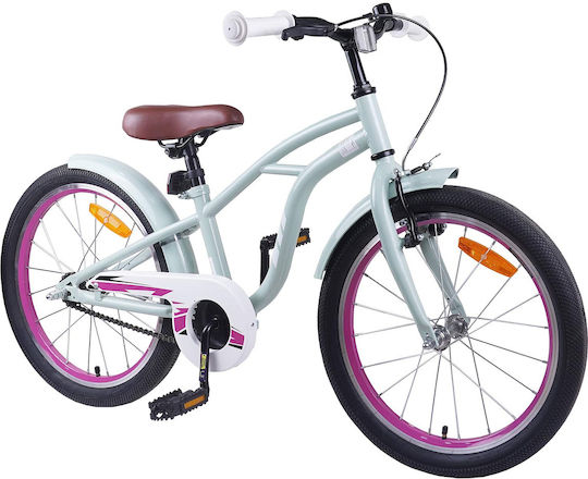 vidaXL 18" Детски Градски Велосипед Зелен