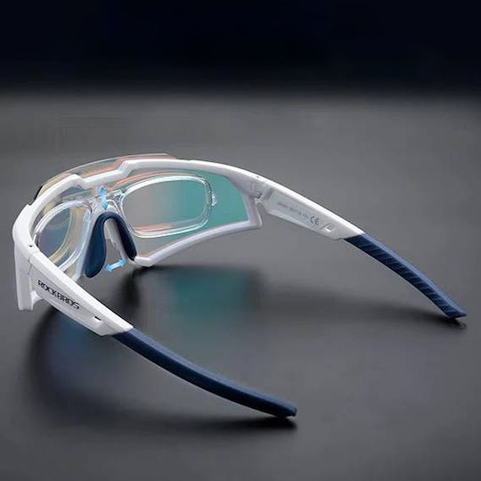 Rockbros Γυαλιά Ποδηλασίας με Λευκό Σκελετό και Polarized Φακούς