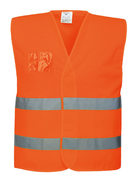 Portwest Vestă de Lucru pentru Bărbați cu Benzi Reflectorizante Portocalie Portwest Vestă de Lucru pentru Bărbați cu Benzi Reflectorizante Portocalie