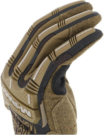 Mechanix Wear M Pact Brown MD Gloves for Work Brown Synthetic Leather 1pcs