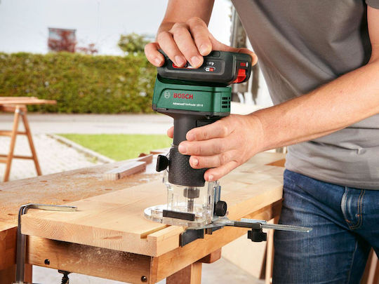 Bosch AdvancedTrimRouter 18V-8 Trimmfräse 18V Bürstenlos Solo mit Geschwindigkeitseinstellung und Staubabsaugsystem