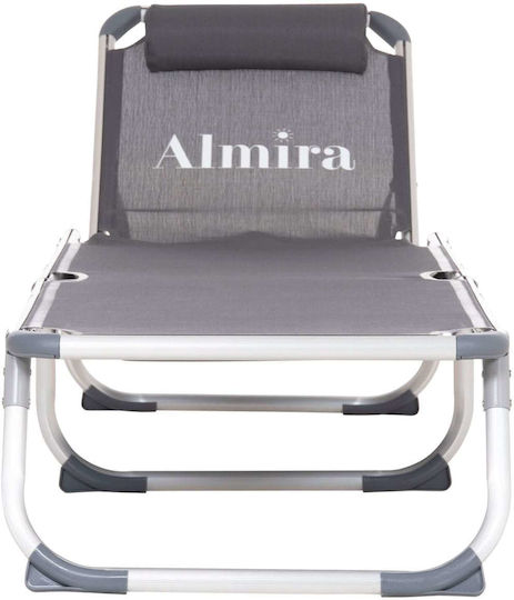 Gray Aluminum Beach Sunbed
