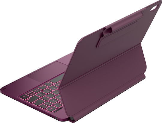 Typecase Edge Флип Капак с Клавиатура на Английски Език САЩ Бордо (Ipad 11" (a16) 2025 / Ipad 10.9" 2022)