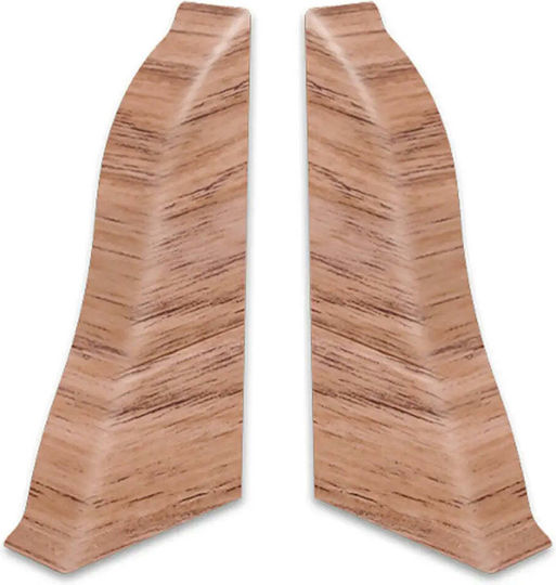 Pvc End Caps Arbiton Lm55 65 Canyon Oak Baseboard