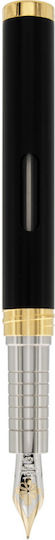 Diplomat Stilou Medium 0.8mm Negru Cu Cerneală Neagră