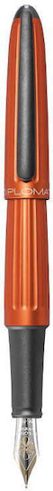 Diplomat Aero Stilou Medium 0.8mm Auriu Cu Cerneală Portocalie