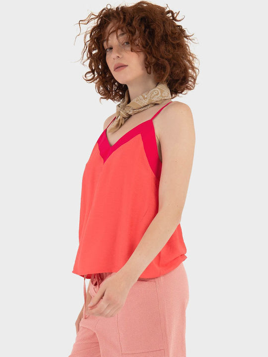 Damen Top Koralle
