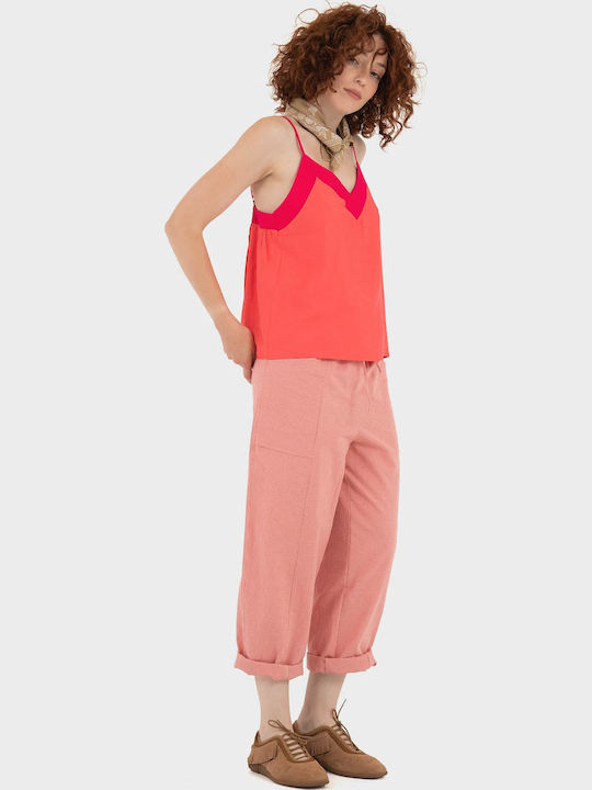 Damen Top Koralle