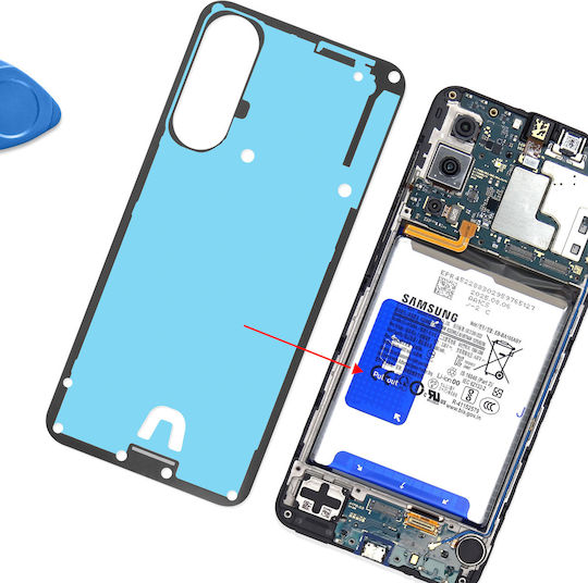 Clappio Adeziv Panou Spate Sticlă Galaxy A17 4g Negru Albastru