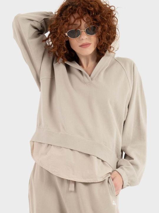 Γυναικεία Αθλητική Μπλούζα Beige