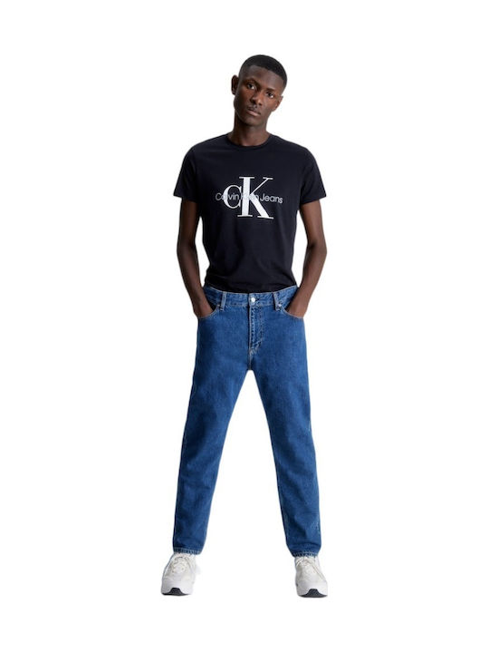 Ανδρικό Παντελόνι Τζιν με Relaxed Straight Εφαρμογή Denim Dark
