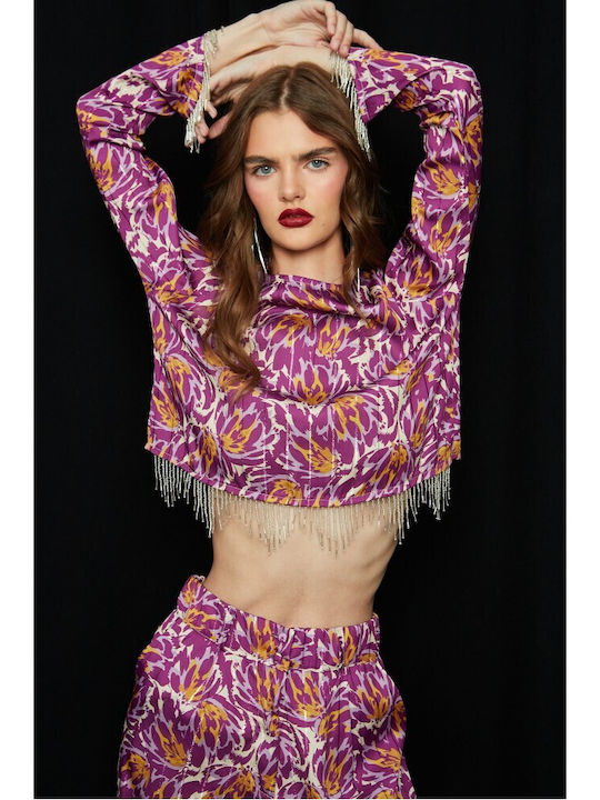 Γυναικείο Crop Top Μωβ