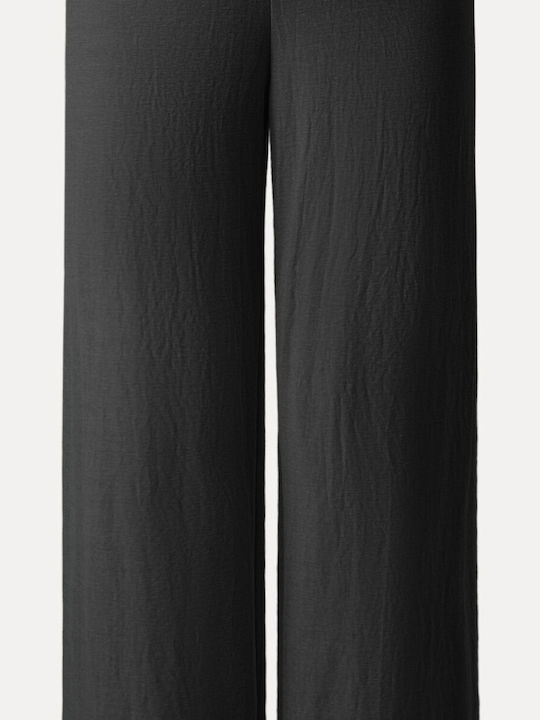 Damen Stoffhose in Loose Passform Schwarz