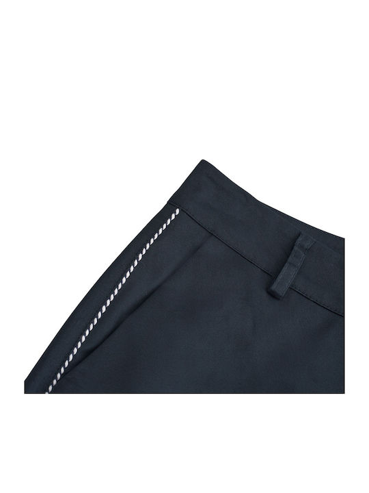 Pantaloni Dama Din Țesătură Albastru Închis