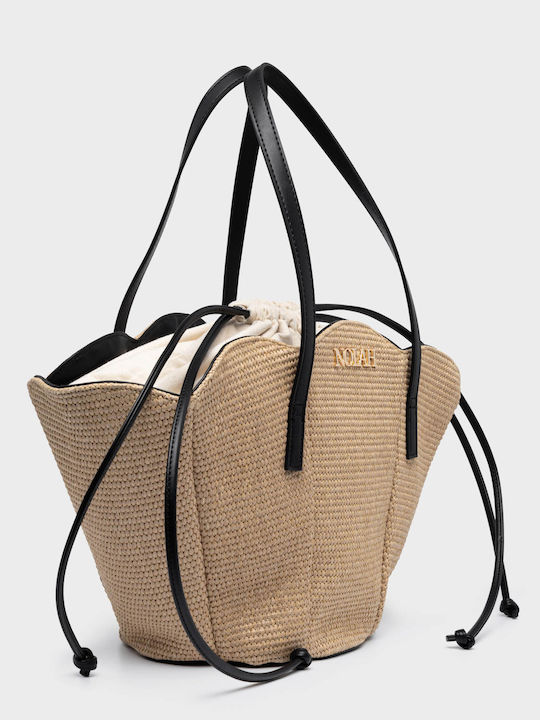 Oceania Rattan Damen Schultertasche Beige