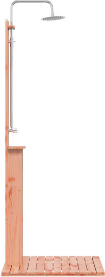 vidaXL Pool Shower from Natural Wood with Height 217cm Brown