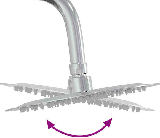vidaXL Pool Shower from Natural Wood 246x24x19cm Brown