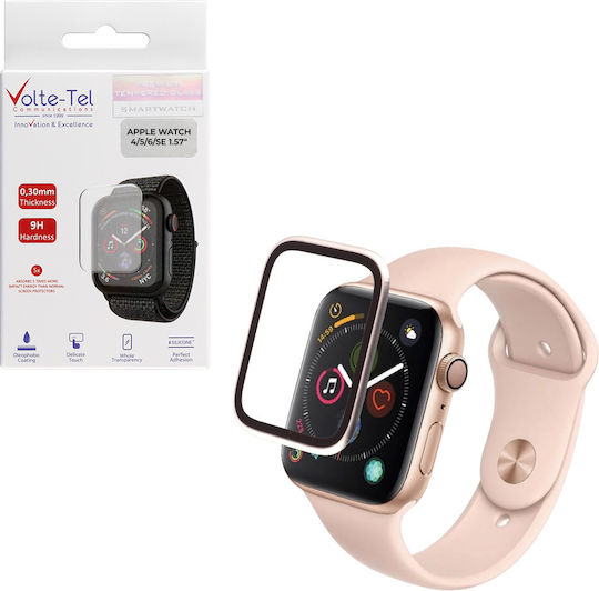 Volte-tel Tempered Glass Apple Watch 4 5 6 Se 40mm 3d Curved Aluminium 1.57" 0.30mm Full Cover & Installation Tool Starl Volte-tel