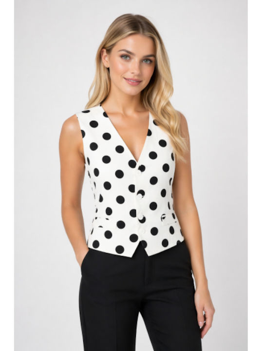 White Women's Vest SS-J172685-3P1-26VE-White