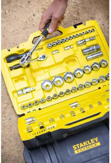 Stanley Set de chei tubulare și clichet 1\4" & 1\2" 38buc