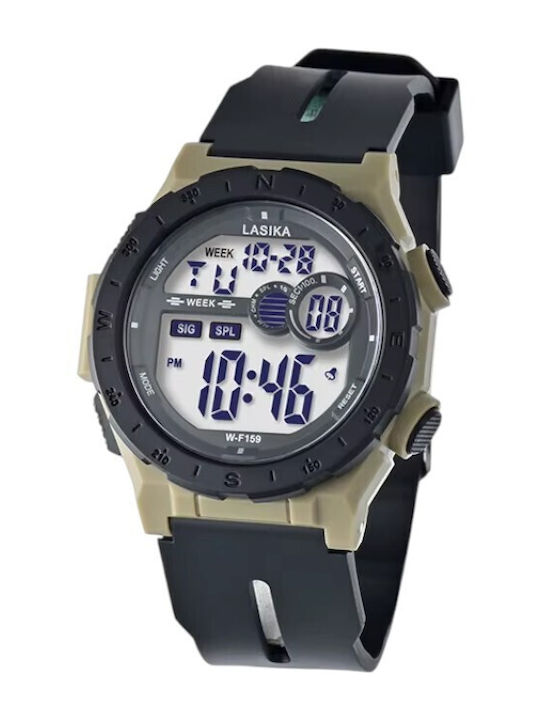 Battery Watch with Rubber Strap