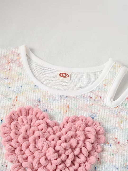 Kids Set with Skirt Summer 2 Pieces Pink Lulu