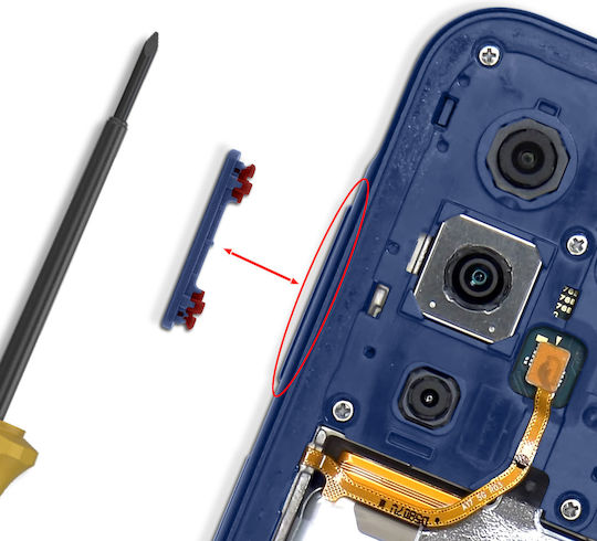 Samsung Volume Button Replacement Galaxy A17 5g Service Pack Blue