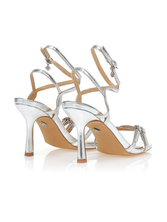Damen Sandalen Anatomisch Silber