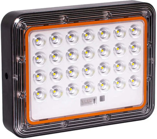 Metanor Στεγανός Ηλιακός Προβολέας LED 6W Ψυχρό Λευκό 6000K με Τηλεχειριστήριο IP65
