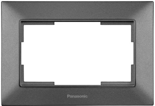 Double Socket Frame Dark Gray Panasonic Arkedia Slim