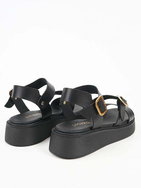 Women's Flat Sandals Flatforms Black