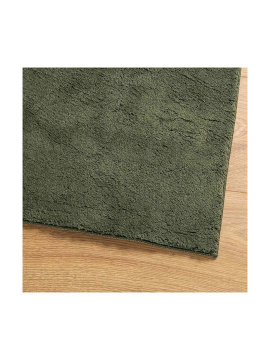 vidaXL vidaXL Non-slip Rectangular Forest Green Living Room Rug 500x80cm