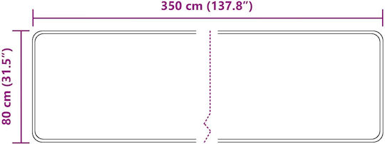 vidaXL Marsa Αντιολισθητικό Χαλί Διάδρομος Άμμος 80x350cm