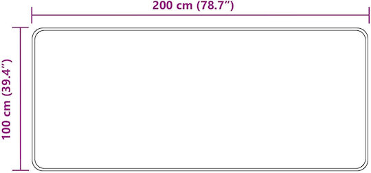vidaXL Marsa Non-Slip Rectangular Sand Rug 100x200cm