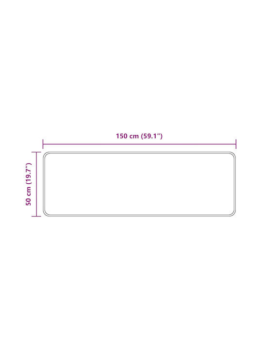 vidaXL Marsa Αντιολισθητικό Χαλί Διάδρομος Γκρι 50x150cm
