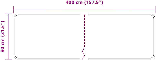 vidaXL Marsa Αντιολισθητικό Χαλί Διάδρομος Γκρι 80x400cm