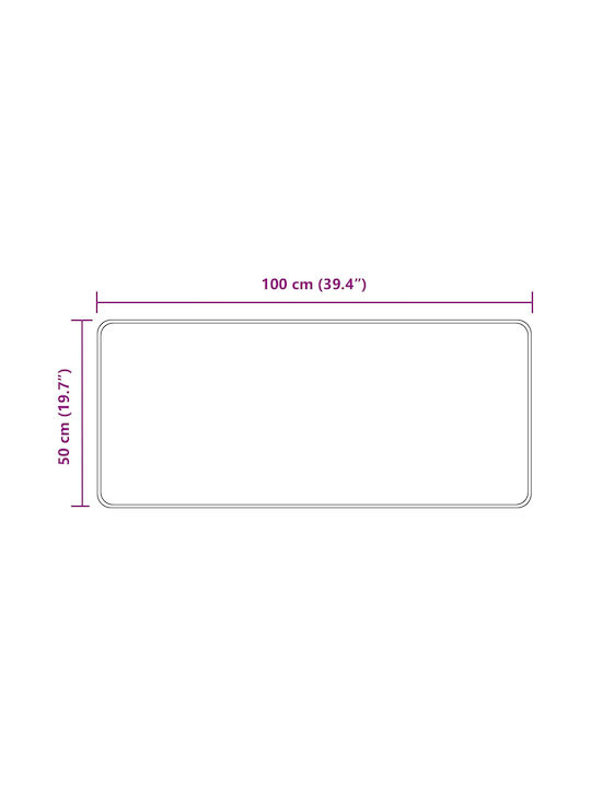 vidaXL Marsa Covor Antiderapant Rectangular Alb 50x100cm