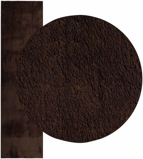 vidaXL vidaXL Non-slip Rectangular Brown Living Room Rug 400x80cm